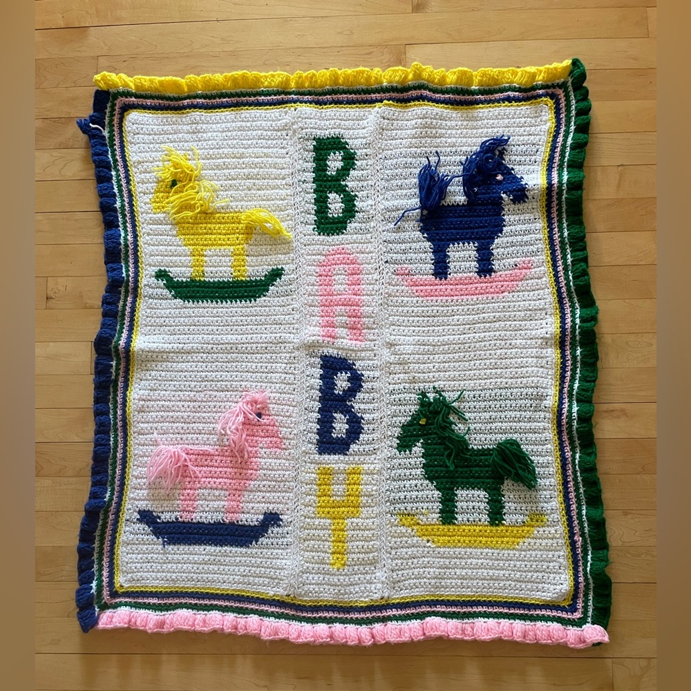 Vintage Baby Crochet Blanket